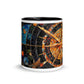Cosmic Hyperbolic Tessellation Mug with Color Inside