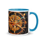 Cosmic Hyperbolic Tessellation Mug with Color Inside