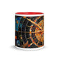 Cosmic Hyperbolic Tessellation Mug with Color Inside