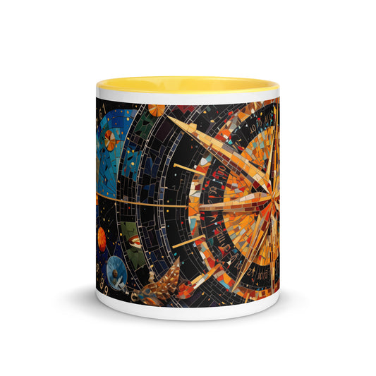 Cosmic Hyperbolic Tessellation Mug with Color Inside