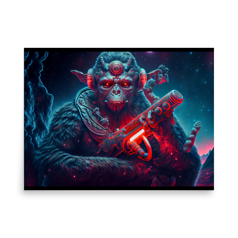 Glactic Monkey Marine Poster