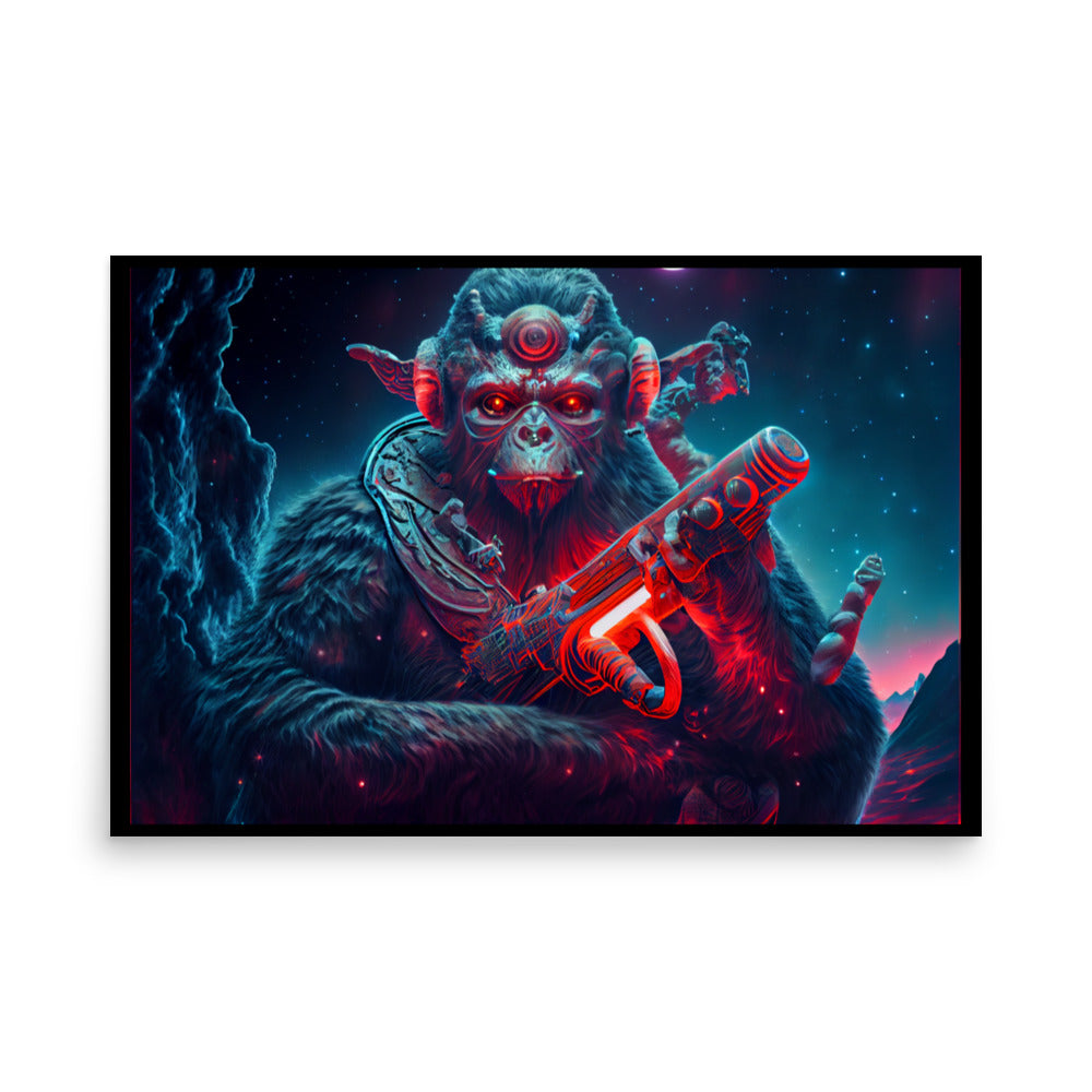 Glactic Monkey Marine Poster