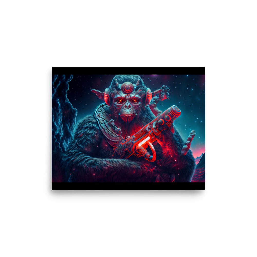 Glactic Monkey Marine Poster