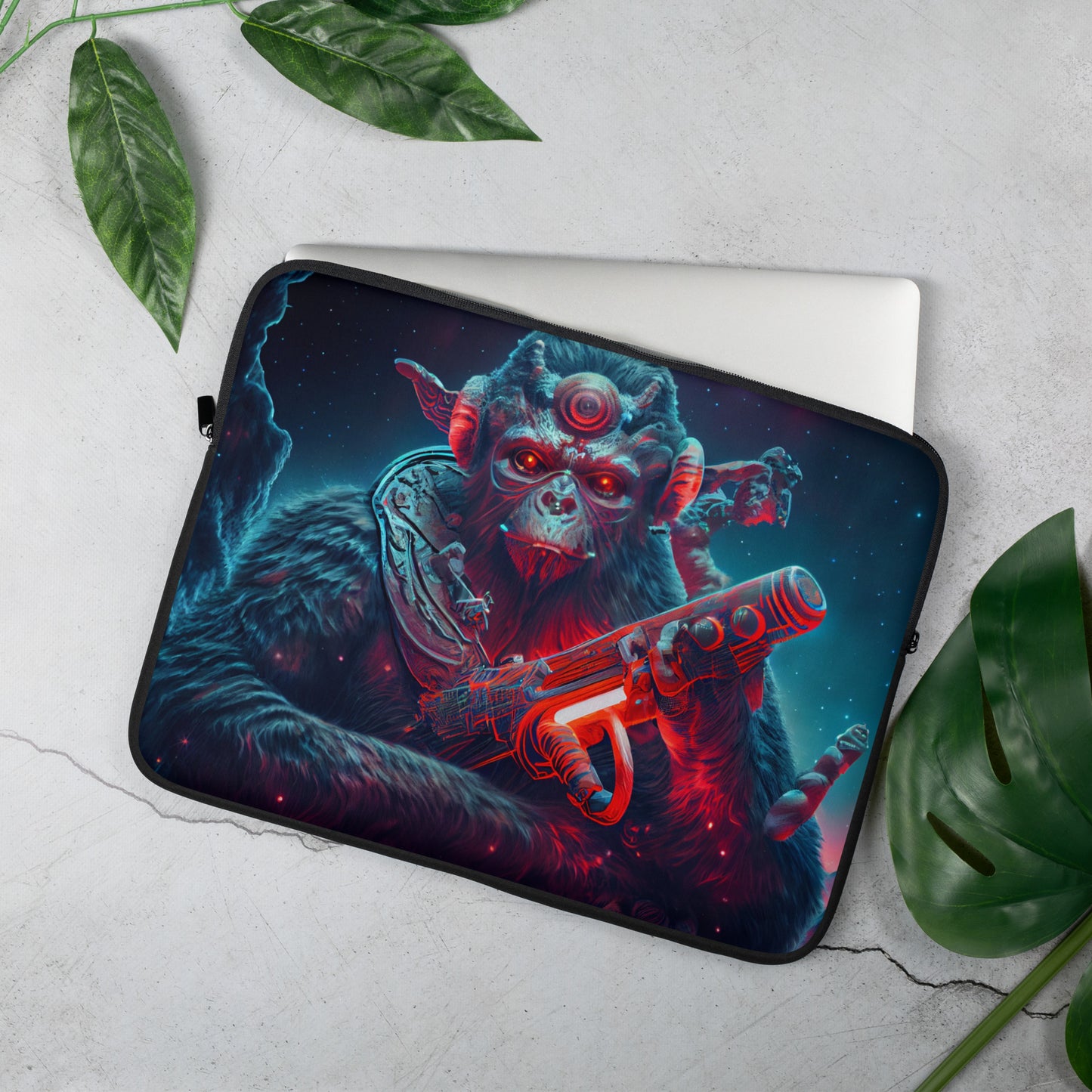 Galactic Marine Monkey Laptop Sleeve