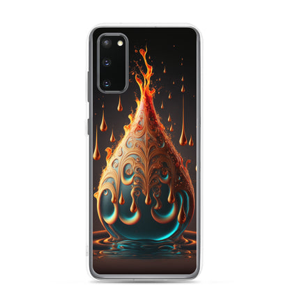 Pheonix Tear Samsung Phone Case — Samsung Galaxy S20 case mockup, on phone