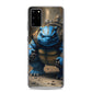 Blast Turtle Samsung Phone Case — Samsung Galaxy S20 PLUS case mockup, on phone