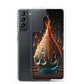 Pheonix Tear Samsung Phone Case — Samsung Galaxy S21 case mockup, with phone